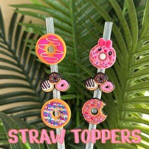 🆕 Donuts Straw Toppers 🍩